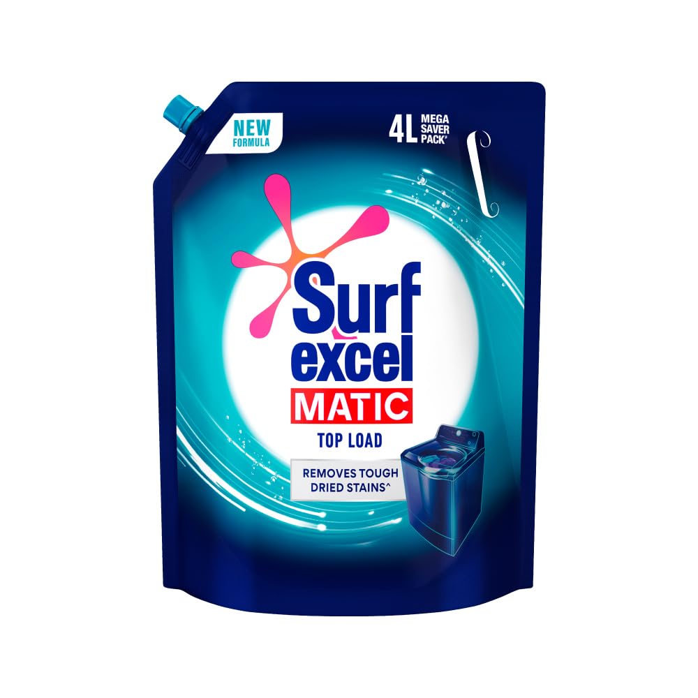 Surf Excel Matic Top Load Liquid Detergent, 4 L Pouch