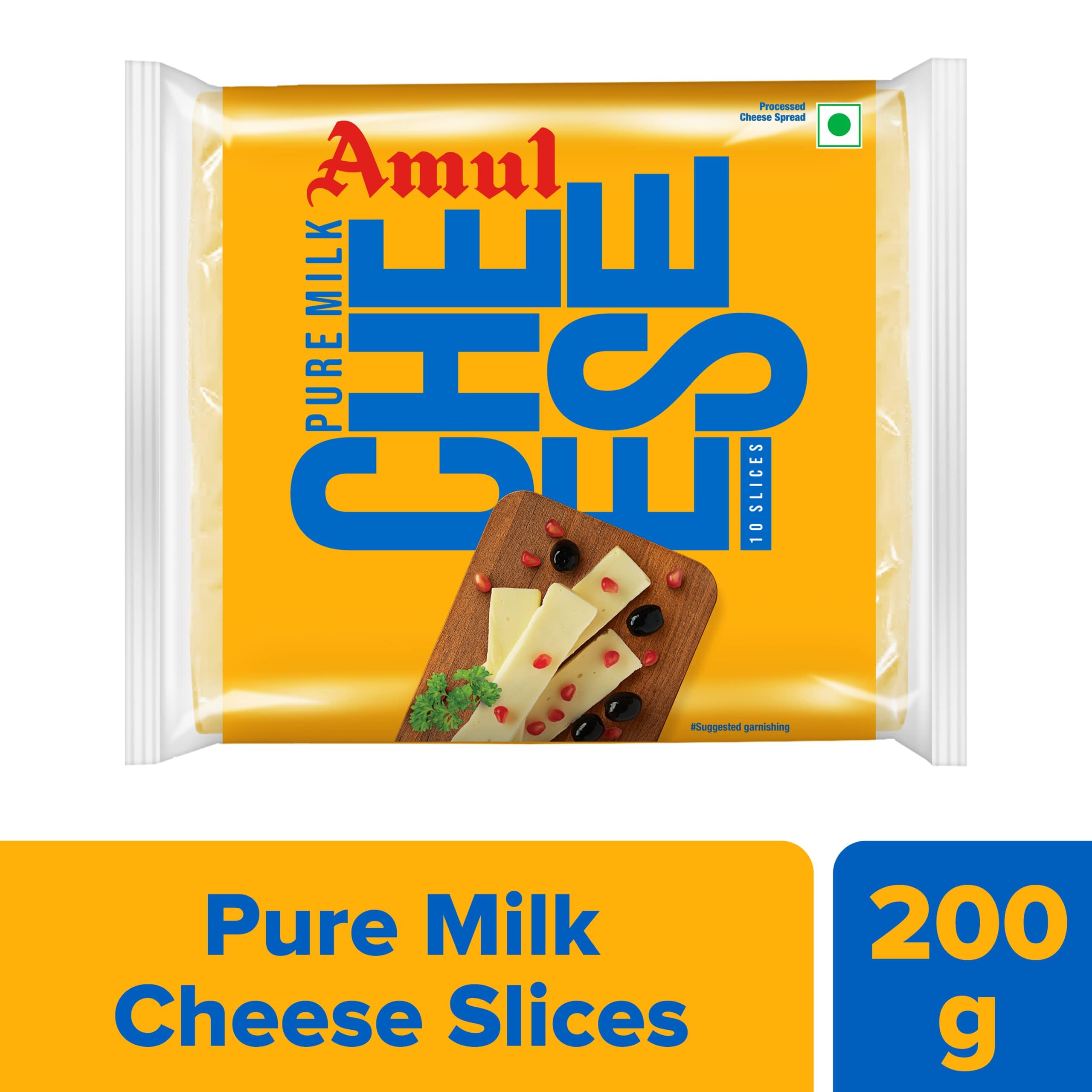 Amul Cheese Slices: 200 gms