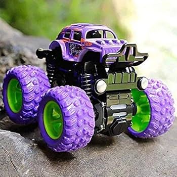 Forbuz Monster Truck Toy for Kids, Amazing Toys, 360 Degree Stunt Truck (Red, Green, Violet, Orange)